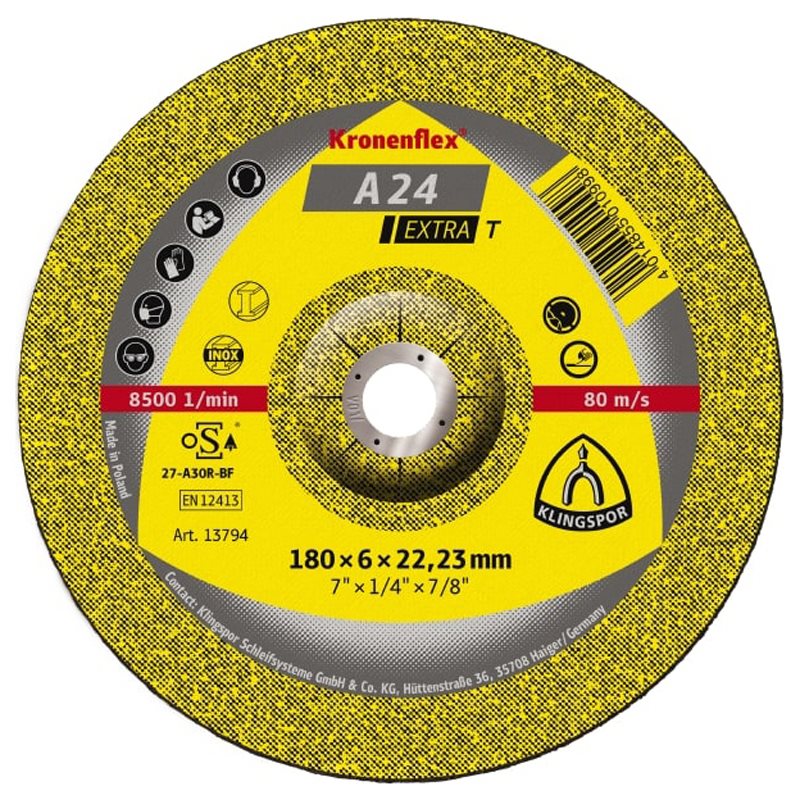 Klingspor Kronenflex® A 24 Extra T Grinding Disc